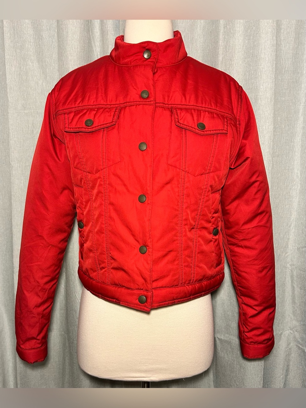 Nike Women's Red Jacket - Classic Snap-Front